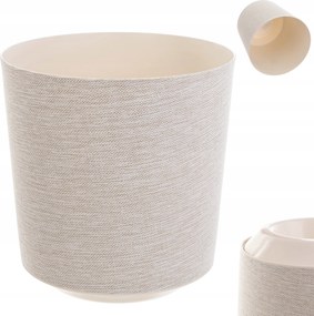 Virágtartó Fedél Műanyag Virágágyás Krémszínű 25cm