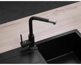 Concept BDG4327BC - Konyhai mosogató csaptelep 27,3 cm gránit/fekete