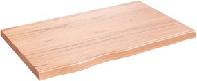 vidaXL világosbarna kezelt tömör tölgyfa fali polc 80x50x(2-4) cm