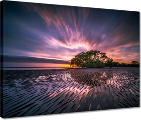 Vászonkép 40x30 Gyönyörű lila tájkép