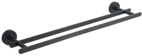 Mexen Loft fali dupla soros törölközőtartó - 54 cm - fekete (7012625-70)