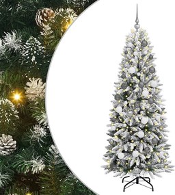 vidaXL Mű karácsonyfa Fehér 180 cm PVC és Műanyag és Acél és PE
