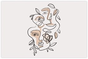 Kép - Line art arckezelés (90x60 cm)