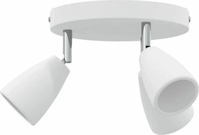 vidaXL Mennyezeti spotlámpa fényszórókkal Fehér 19 x 19 x 14,5 cm Fém