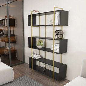 könyvespolc Bruti - Anthracite, Gold