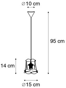 Retro lógólámpa fekete 15 cm - Granny Frame