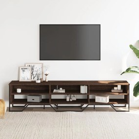 barna tölgyszínű szerelt fa TV-szekrény 180 x 34 x 41 cm