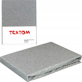 Lepedő 200x220+30 Szürke gumis 100% Pamut Jersey Extra Vastag