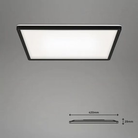 Briloner 7060-015 - SLIM LED dimmelhető panel 22W/230V 42x42 cm fekete Wi-Fi Tuya + távirányító