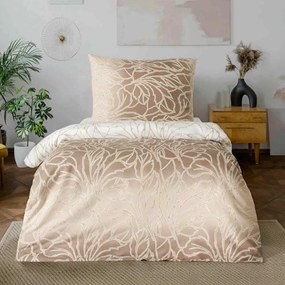 Fatima Barna pamut ágyneműhuzat TiaHome - 1x Párna 90x70cm, 1x Paplan 140x220cm