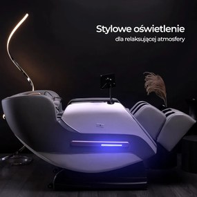 Masszázsfotel szürke színben, műbőr kárpittal VX MAX