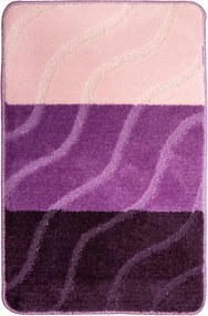 50x80 cm Gumírozott Wc-szőnyeg Fiori Kád Alá Lila Rózsaszín