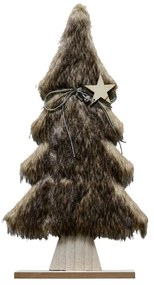 LUSH dekoratív karácsonyfa szőrmével 41 cm - többféle színben Termék színe: Barna