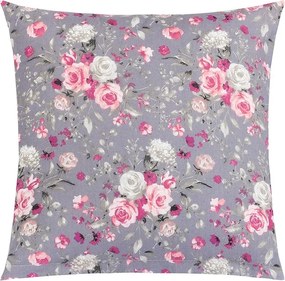 Bellatex Adéla Virág párna rózsaszín rózsa, 40 x 40 cm