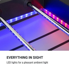 KLARFIT Arrowhead, asztali foci, 117 x 68, LED megvilágítás, automatikus gólszámláló, fekete