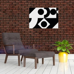 Üveg kép - Geometriai absztrakció N⁰1 (70x50 cm)