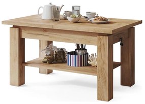 Bővíthető ADONIS konferencia/étkezőasztal craft tölgy polccal