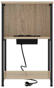 Éjjeliszekrény 2 pcs sonoma tölgy 38 x 31 x 61 cm Faanyag