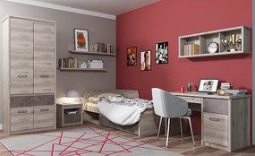 PC asztal 1D2S, nairobi gesztenye/onix, JESI NEW