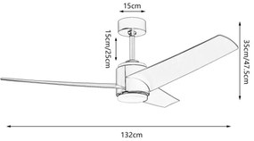 Immax NEO 07281L - LED+CCT Dimmelhető mennyezeti ventilátor BEAUTY 18W/230V Wi‑Fi Tuya + távirányító