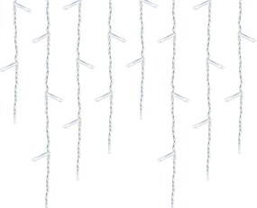 LED-es jégcsap fényfüggöny 2 méretben, hidegfehér-230 LED-del