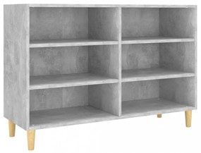 betonszürke szerelt fa tálalószekrény 103,5 x 35 x 70 cm
