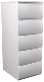 Drohmo W5 fiókos szekrény, 40x111x45 cm, matt fehér