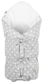 Klasszikus megkötős pólya New Baby szürke pöttyös