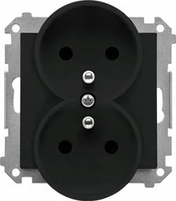 Simon 55 Dupla fali aljzat földelt süllyesztett fekete Matt