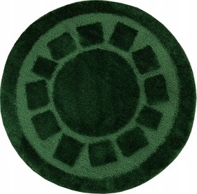 Fürdőszobaszőnyeg Csúszásgátló Kerek Sötétzöld Óceán Átm. 100 cm