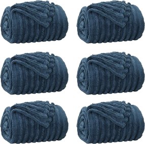 vidaXL Takarók 6 pcs Sötétkék 150 x 130 cm Gyapjú