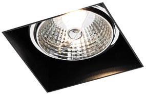 6 db fekete GU10 süllyesztett spotlámpa szett 70 mm-es, szegély nélküli - Oneon