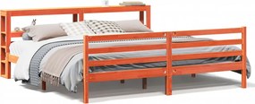 vidaXL viaszbarna tömör fenyőfa ágy matrac nélkül 180 x 200 cm