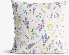 Goldea díszpárnahuzat valencia - levendulás kert 40 x 40 cm
