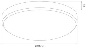 LED mennyezeti lámpa MAYA LED/10W/230V, átm. 26 cm, fényes króm