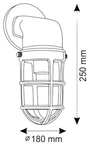 Kültéri fali lámpa LUND 1xE27/12W/230V IP44 króm
