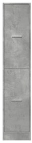 betonszürke szerelt fa patikaszekrény 30 x 41 x 144,5 cm