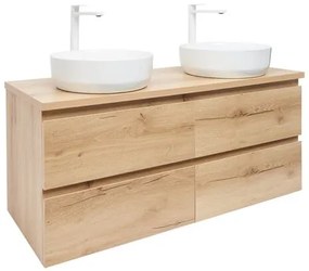 SAT B-Way Fürdőszobaszekrény mosdóval 119x50x45 cm tölgy matt BWAY2120OAKDU2B