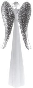 Fém angyal világító szárnyakkal, 64 cm, LED-esvilágítás