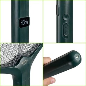 LED elektromos rovarcsapda 2 az 1-ben LCD-vel, 1200 mAh/5V, zöld