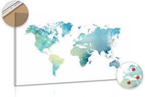 Parafa kép világ térkép akvarell kivitelben