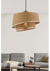 BARETTE kábeles csillár 1xE27/60W/230V barna/fényes króm