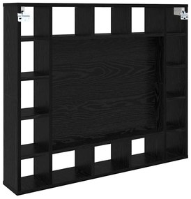 Tükörszekrény polcokkal Musta tammi 91 x 15 x 76.5 cm Faanyag