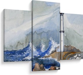 Világítótorony festményének képe (90x60 cm)