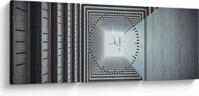 Kép - Kilátás az épület belsejéből (órával) (90x30 cm)