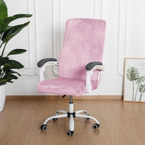 Forgószék Huzat (S-es, bársonyos, 1 részes, rugalmas, mosható, rózsaszín)