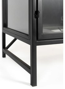 Fekete fém tálalószekrény 70x170x35 cm Rob – White Label