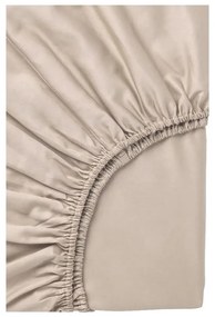 Bézs kétszemélyes hosszabbított négyrészes renforcé pamut ágyneműhuzat lepedővel 200x220 cm Amore – Mila Home