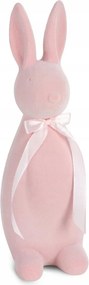 Húsvéti nyuszi figura 7x10x22 cm, meszes rózsaszín