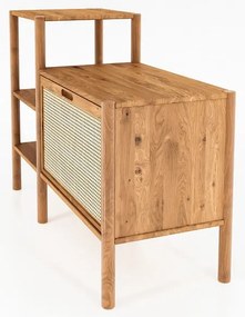 Natúr színű tölgyfa könyvespolc 115x86 cm Pola – The Beds